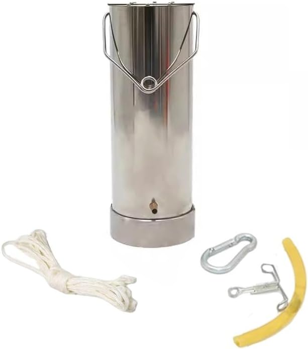 Adjustable Water Sample Dipper Swing Sampler 304 Thicken Stainless Steel Water Sampling Dipper System Rod Pendulum Beaker(1L)