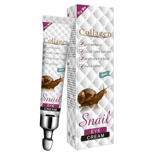 DISAAR Beauty Collagen Snail Extract Eye Cream – Anti-Wrinkle, Dark Circles, Eye Bags & Anti-Aging Treatment – Hydrating & Firming Under Eye Care 20ml / 0.7 fl.oz