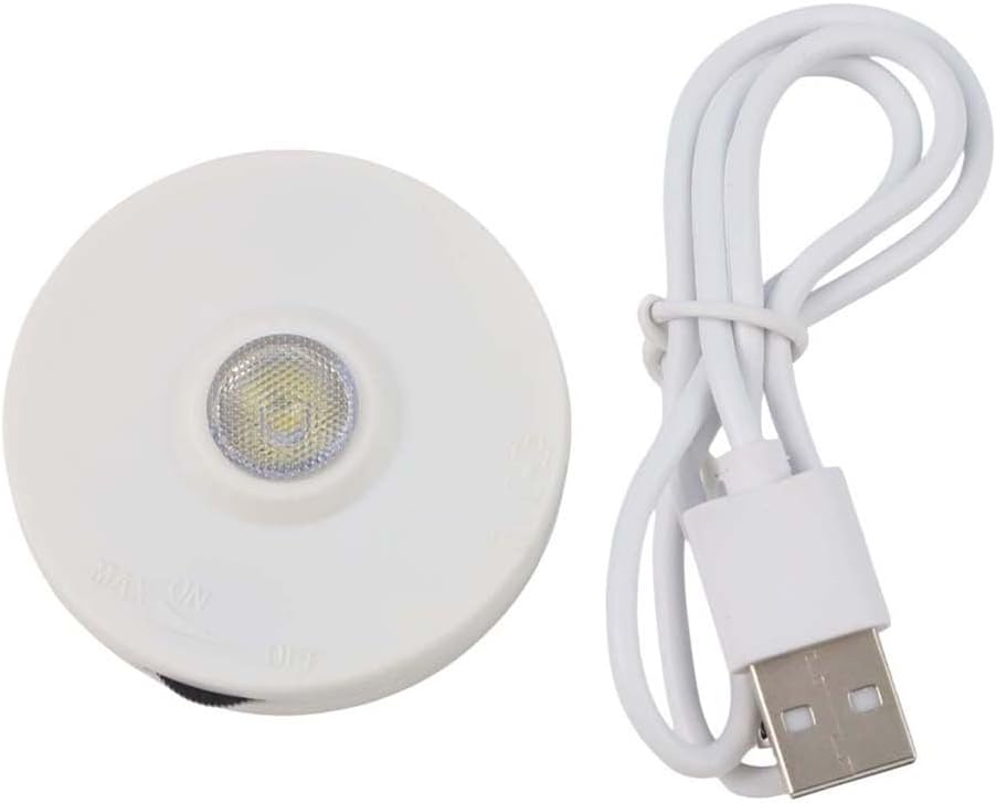 LED Microscope Light Source for Organic Microscopy, 5W 5V Adjustable with 0-100% Brightness, White ABS Light with USB Cable for Illuminator + Mirror Hand Tools