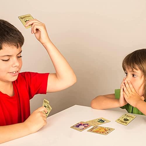 IHOYE 55 Pcs Rare Gold Cards Golden Card Pack Vmax GX Foil TCG Cards Gifts for Kids And Adults.16 Vmax Rares, 13 V Series Cards,11 GX Cards, 2 EX Rares, 7 Tag Cosplay Cards & 6 Basic Cards.