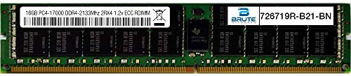 Brute Networks 726719R-B21-BN - 16GB PC4-17000 DDR4-2133Mhz 2RX4 1.2v ECC�o�^�ς� RDIMM (OEM PN # 726719R-B21�Ɠ���)