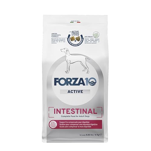 Forza10 Active Intestinal Dry Dog Food - 8.8 Pounds, Hydrolyzed Dog Food with Probiotics, Gastrointestinal Limited Ingredient Formula for Digestive Support and Sensitive Stomach, Fish Flavor