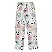 IHCVHQX Pajama Pants Cute Soccer Pattern Soft Sleep Pants Elastic Waist Pj Bottoms M