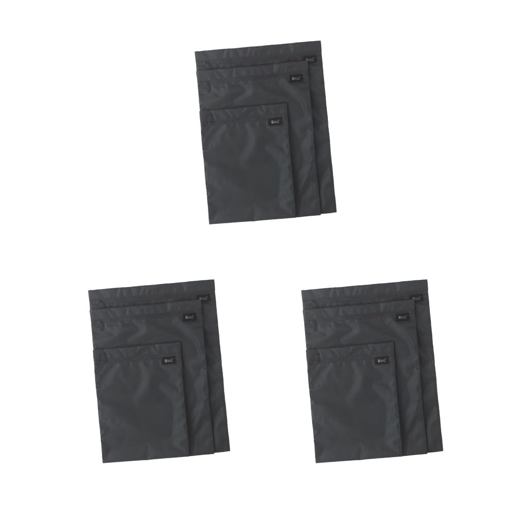 Juego de 3 bolsas de lavandería de viaje reutilizables para piscina, viajes, yoga, color negro
