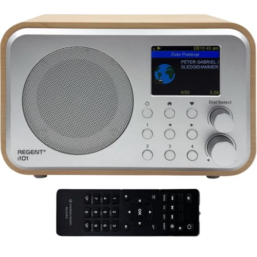 Ferguson Regent i101 Radio Internet Wi-Fi avec Bluetooth FM/DAB/DAB+ Radio FM, radio-réveil, égaliseur, écran couleur, USB, AUX IN, Line Out, UPnP, Sleep Timer,...
