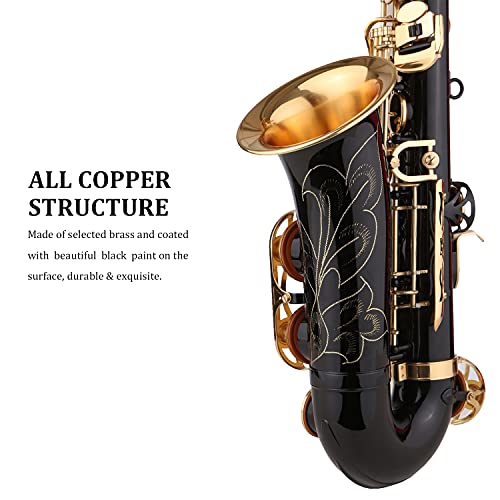 Saxofone Saxofone Saxofone E-bemol de tinta preta para estudante iniciante Jogador intermediário Sax