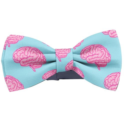 RYANUKA Pre-Tied Bow-Tie (Brain Textile Fashion Pattern) Adjustable Bowties for Kids, Toddlers, Adults, Dogs, Cats, Pets