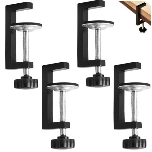 Klemmhalter 4 Stück G klemme Kit, Klemmbereich 10-55 mm Tischklemme, Verstellbaren Schraubzwingen Klein, Universal Tischklammern, für Clamps & Tensioners, Woodworking, DIY (4 Stück)