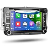 【Bluetooth Car Radio FM Receiver 】Wireless bluetooth and FM. In Dash Apple Carplay Autoradio können Sie Freisprechanrufe tätigen und BT-Musik genießen, 7-Zoll-Carplay-Stereo mit 18 voreingestellten Radiosendern, erhalten Sie Echtzeit-Nachrichten.
