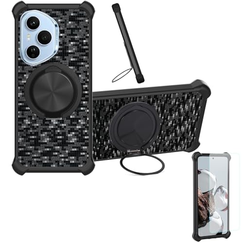 �Ή� Honor 400 Lite �P�[�X Phone Case [1�� 9H+�d�x���� �K���X�t�B����][360°��]���X�^���h�A�}�O�l�b�g��]CX-11-HEI