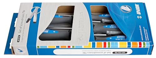 Unior 611985 - Juego de 5 destornilladores planos y Phillips TBI en caja de cartón Serie 607CS5TBI