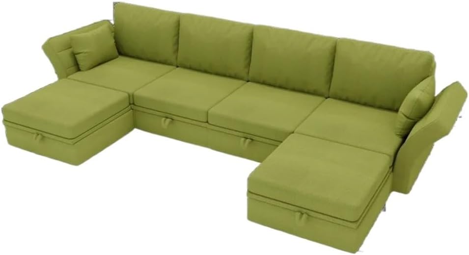 Modular Sectional Sofa,Stylish U Shaped Couch with Reversible with Storage Seats,Ottomans,for Living Room