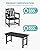 SUUNYN 7-Piece Outdoor Patio Dining Set with Table & 6 Chairs, All-Weather HDPE Outdoor Table and Chairs, 2" Umbrella Hole, Patio Furniture for Garden, Backyard, Deck, Black