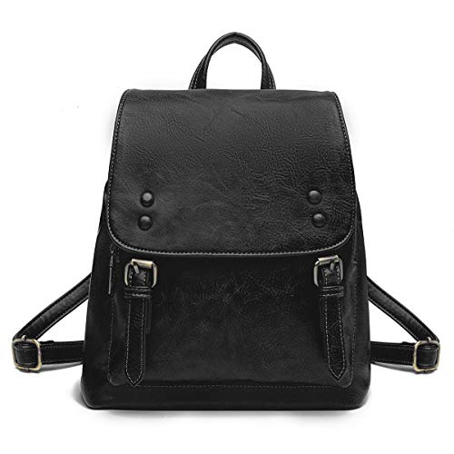 Bolso Mochila Cuero Mujer Casual  JOSEKO Antirrobo Impermeable de Estudiante con Solapa