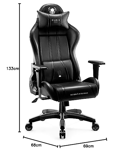 Sedia Gaming Ergonomica X-One 2.0 | Poltrona Gaming con Braccioli Regolabili, Supporto Lombare, Funzione di Inclinazione | Sedia Gamer, Gaming Chair 136 kg | Normal (L) | Nero - Sedia gaming - Immagine 2