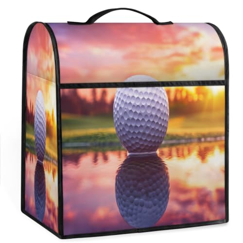 Coffee Maker Cover Golf Ball Kitchen Appliance Covers Small Appliance Covers Blender Cover Juicer Cover Dust Covers for Kitchen Appliances with Top Handle and Pockets,Washable,B584