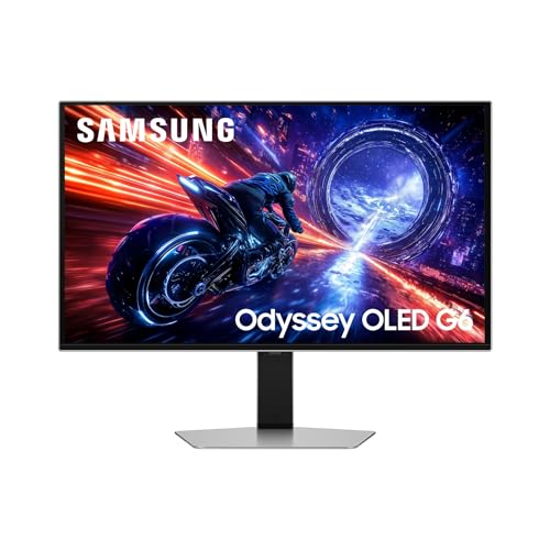 Monitor Gaming Odyssey OLED G6 (S27FG602SU), Flat, 27'', 2560x1440 (QHD), 16:9, QD-OLED Glare Free, 500Hz, 0,03ms (GtG), Compatibilità G-Sync, HDMI, DP, Ingresso Audio, HAS, Pivot