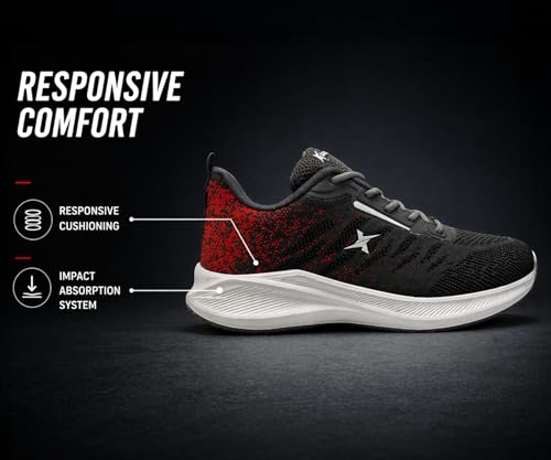 Image of Kraasa Men's Running Shoes | Breathable Mesh Upper | Lightweight Phylon Sole | Cushioned EVA Insole | Comfortable Sports & Casual Sneakers for Gym, Walking & Daily Use