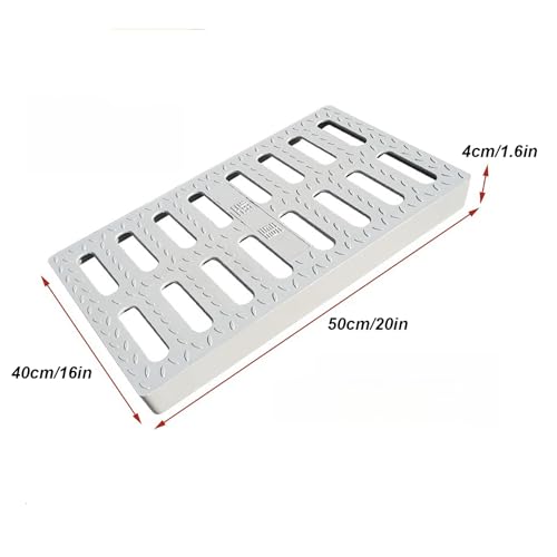 Grille d'évacuation 40x50 cm pour caniveau de trottoir et drainage extérieur