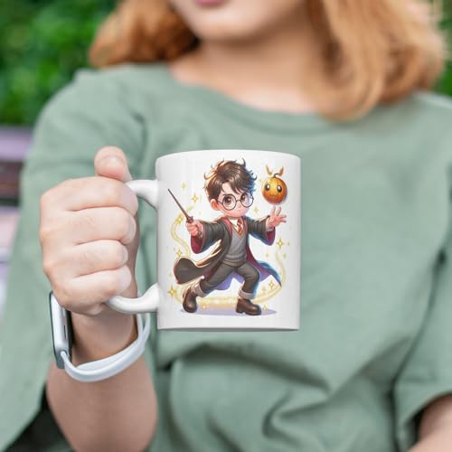 Image of Half Engineer Gifts - HE Herry Potter Printed Coffee Mug 325ml with Fridge Magnet | Birthday Gift for Son Daughter Brother Sister Friend | Festival Gifting for Rakshabandhan, Christmas, Diwali