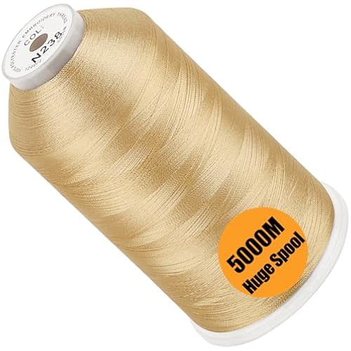 New brothread Huge Spool Embroidery Machine Thread-Blond Fits Janome Color