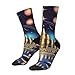 XZDWPY Cosmic Wonders Unisex Mid-Calf Socks 2 Black-2 Polyester Skin-Friendly Moisture-Wicking Fashionable Crew Socks