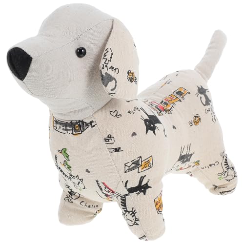 SUPVOX Tope de Puerta Forma de Perro de Tela Suave Relleno de Arena Fina Diseño de Dibujos Animados Decorativo y Estable para Uso Interior en Hogar y Oficina