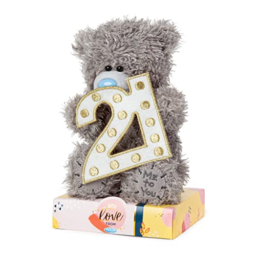 Me to You Tatty Teddy 21st Lightbox Effect Bear - Official Collection, Grey, Gray, M7 - Image 4