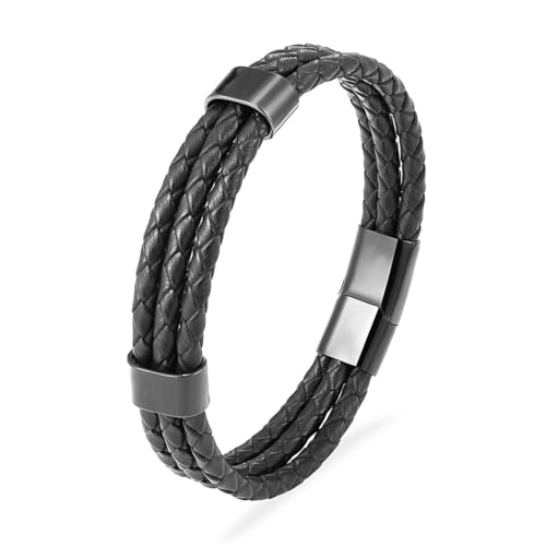 Bracelets pour Hommes en Cuir Multi-couche le Cadeau Masculin Idéal