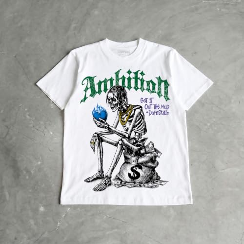 Image of DopeSkill Graphic Tee Streetwear Hip Hop Hypebeast Street Style Unisex T-Shirt Sneaker Colour Matching Shirts Horror Skeleton