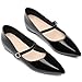 LiupanUp Mary Jane Wedges for Women, Low Heel Women's Wedge Comfortable Closed Toe Women Pumps Dress Shoes -1.18Inch 2Black Size 4