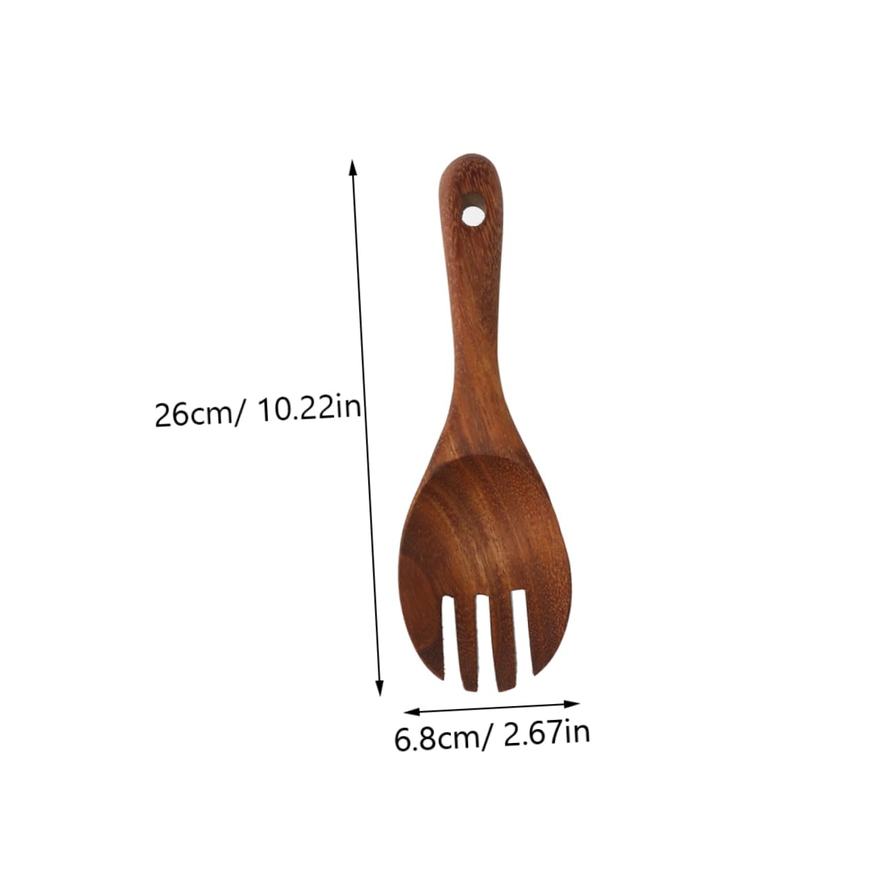 ABOOFAN Acacia Mangium Salad Sporks Wooden Utensils for Kitchen Non Scratch Design Easy to Clean for Serving Salad Tableware