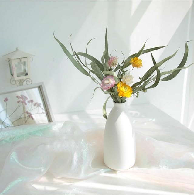 Bouquet Naturel De Fleurs Séchées À L'Air De Marguerites De Blé Et De Lavande avec Vase