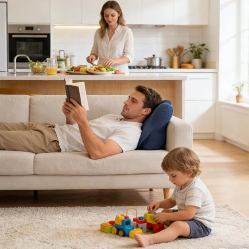 Oreiller cervical ergonomique à mémoire de forme et fermeté réglable