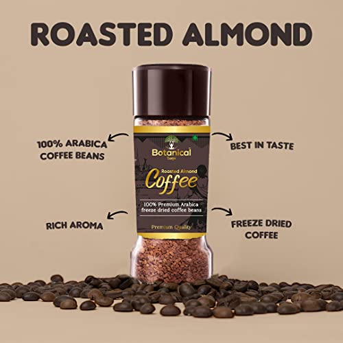 Image of Botanical sage- Roasted Almond instant coffee | 100% Arabica freeze dried | Flavored coffee | 100g