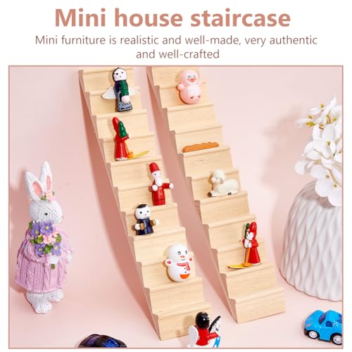 Escalier miniature 1:12 pour réparer les marches cassées d'un paysage de poupée