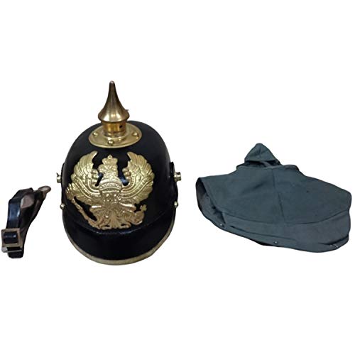 warreplica Imperial German Spiked Pickelhaube Officer Helmet with Cover - Reproduction