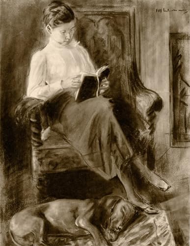 Art Tableau Fille lisante Max Liebermann pour créer un coin lecture apaisant