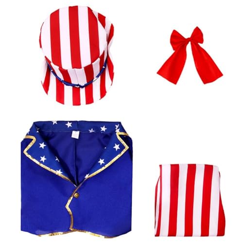 Catálogo para Comprar On-line Chaquetas de traje y americanas para Niño disponible en línea para comprar. 42 Zonfer Conjunto De Disfraz De Tío para Niños, Traje De Fiesta del Día De Independencia De Bandera Americana del 4 De Julio, Conjunto De Accesorios para Disfraz con Sombrero Y...