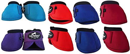 Image of 2520D Horse Bell Boots No-Turn Horse Bell Boots, Equine Ballistic Hoof Overreach Bell Boot, Pair