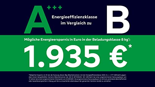 Siemens Warmtepompdroger voor 8 kg wasgoed, iQ500, A++, 176 kWh/jaar, speedPack, autoDry, outdoor-programma, wit, WQ35G2D00 - Image 3