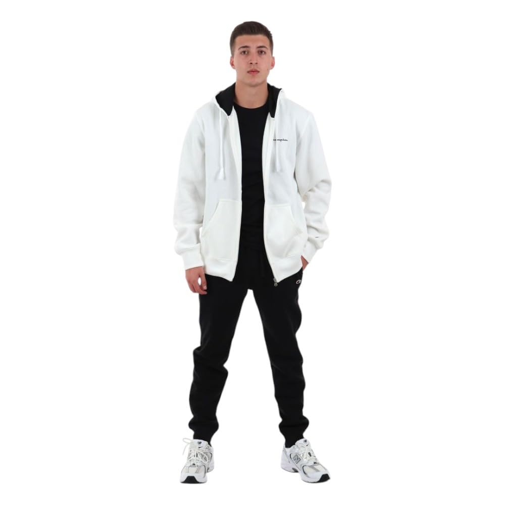 Champion Men’s Fleece Hooded Full Zip Suit, soft and compact brushed fabric, cotton blend, comfort and durability, perfect for everyday wear