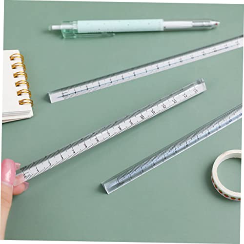 NUOBESTY 6Pcs Régua Triangular Tridimensional Régua De Escala De Estudante Réguas Matemáticas Transp