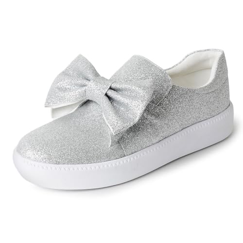 Image of J. Adams Wally Platform Sneakers for Women - Comfortable Slip On Shoes with Bow