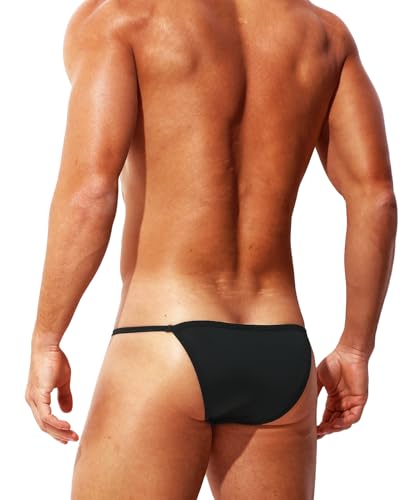 Men's Sexy Ice Silk Bikini Underwear Soft Low Rise String Cut Bulge Pouch Briefs