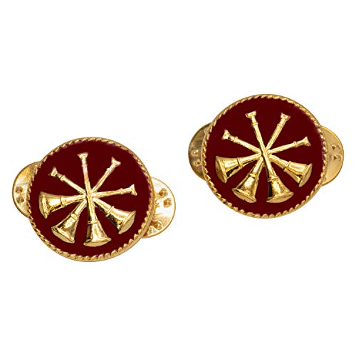 Smith & Warren Red Four Crossed Deputy Fire Chief Bugles