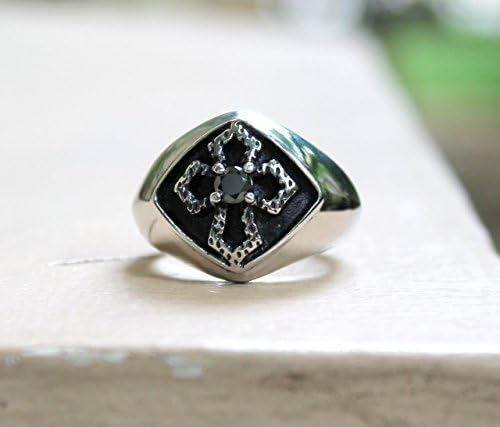 Cross Design Men Ring, Stainless Steel Casting 316L