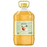 Eat Wholesome Vinaigre De Cidre De Pomme Biologique, 5L - Primé, Non Filtré, Naturellement Fermenté, Avec La Mère, 5% D'acidité, Végétalien, Emballage CO2 Neutre