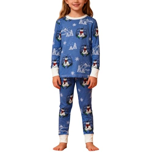 Generisch 2026 Kinderpyjama für 2- bis 10-Jährige (Blue, 5)