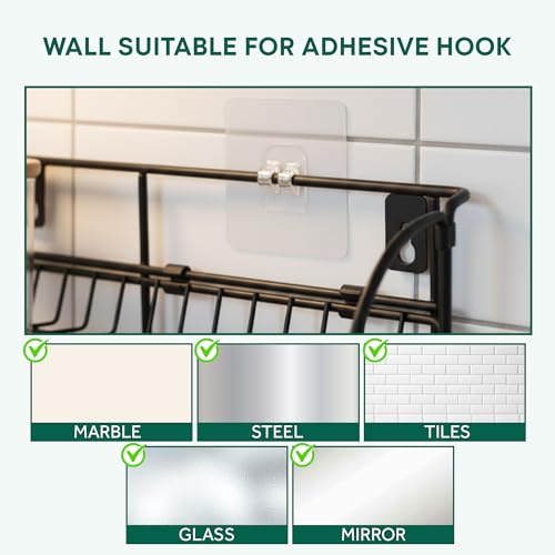 4 Tier Spice Rack Organiser – 2-in-1 Free Standing & Wall Mounted Iron Seasoning Rack with Non-Slip Feet, Space-Saving Kitchen Counter & Cupboard Storage (without Jars) - Image 6